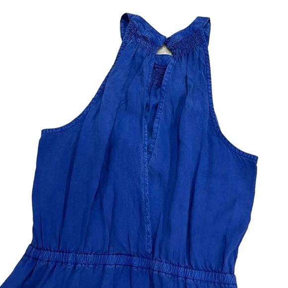 Bella Dahl Blue Chambray Shirred Halter Dress XS - Picture 4 of 6